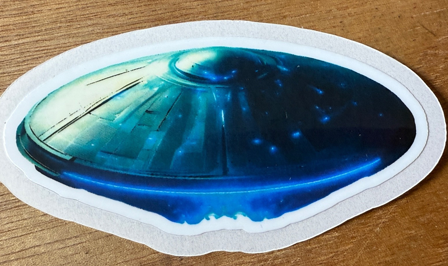 UFO UAP space ship vinyl laminated glossy USA epic