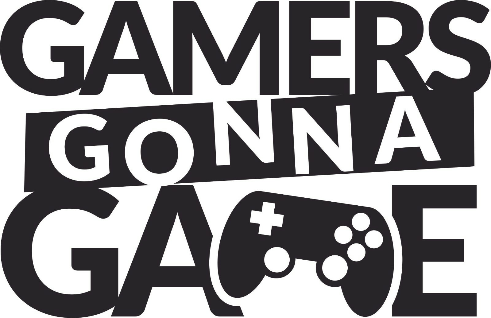 Gamers Gonna Game Wall Decal Quotes | Vinyl Joystick Controller Sticker 15×24