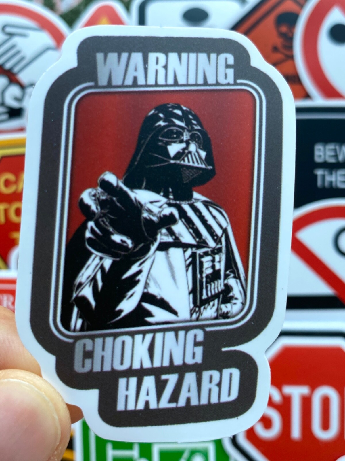 5-50 pcs Warning Signs Stickers, Graffiti Radiation Caution Waterproof Decals