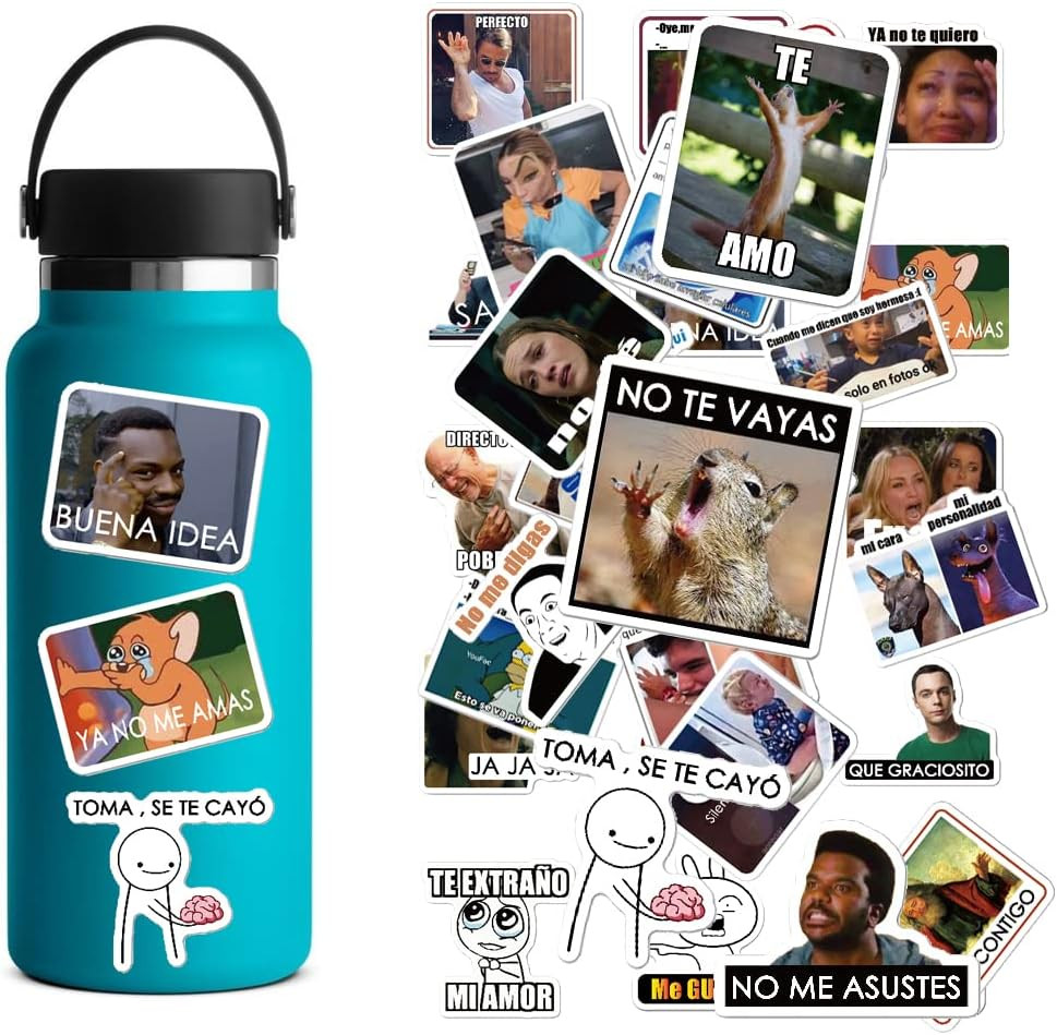Spanish Funny Meme Stickers for Teens Adults Teachers | Vinyl Stickers Pack, Tre