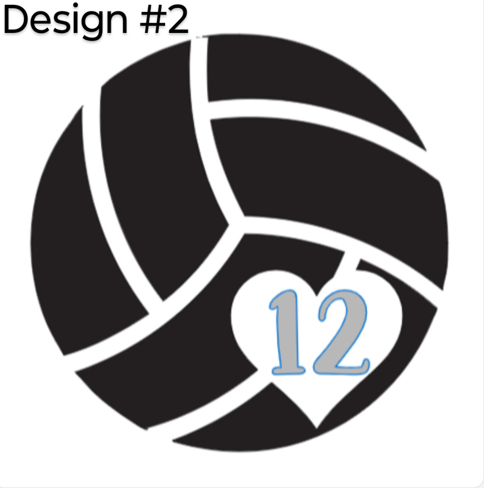 Personalized Volleyball Heat Transfer Vinyl Iron On Image DIY Shirts Tote Bags