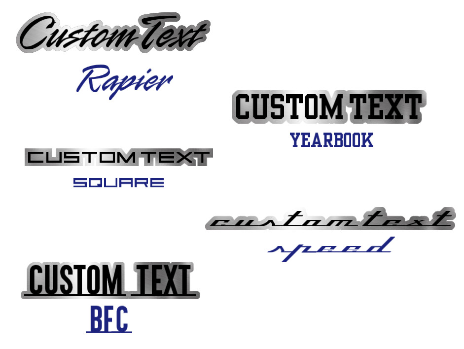 Custom Car Emblem Engraved Badge BRUSHED SILVER Custom Text Name Car accessories