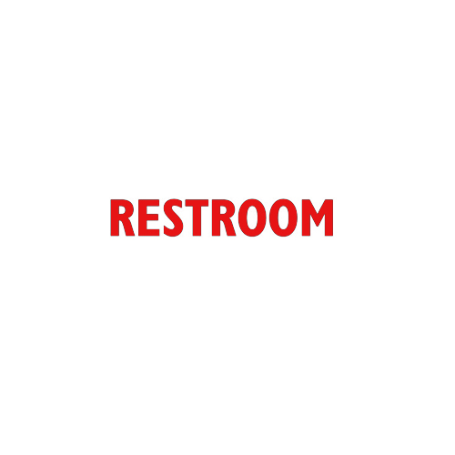 Restroom Toilet Entrance Sign Sticker for Bathroom Toilet Washroom WC Door Wall