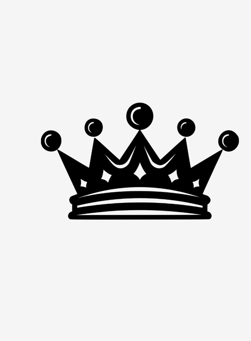 Crown Vinyl Sticker Decal King Queen – Choose Size & Color