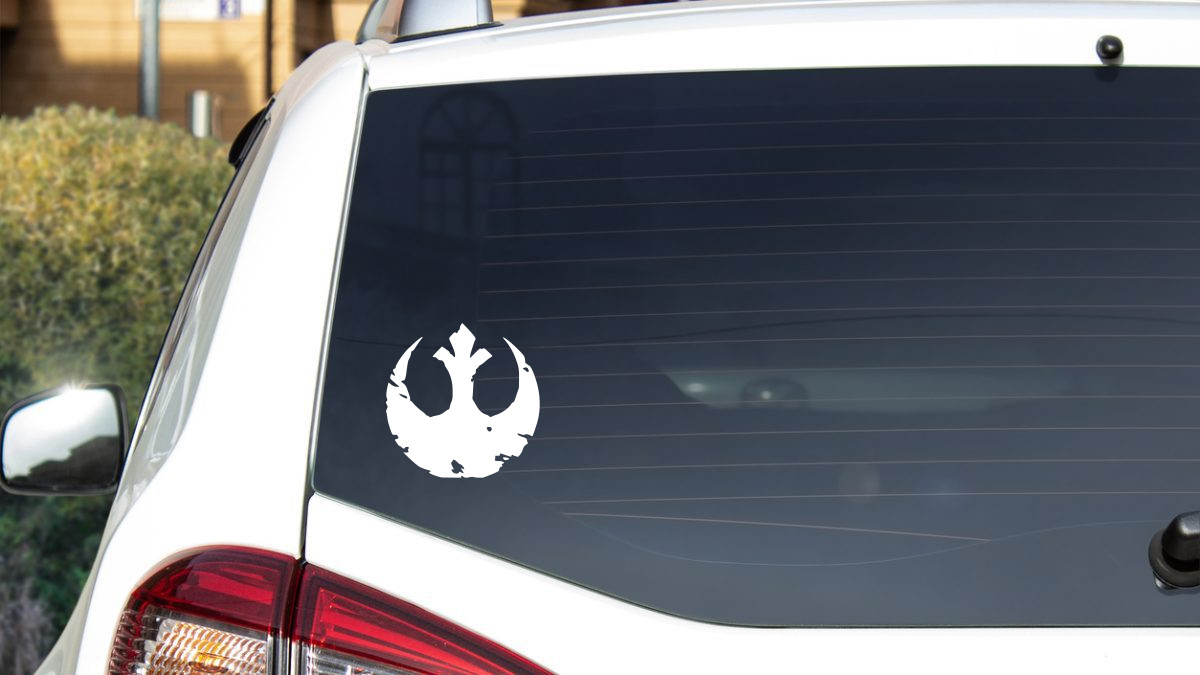 2x REBEL Alliance "Tattered" Stickers Vinyl Decals – Star Wars – Car Window