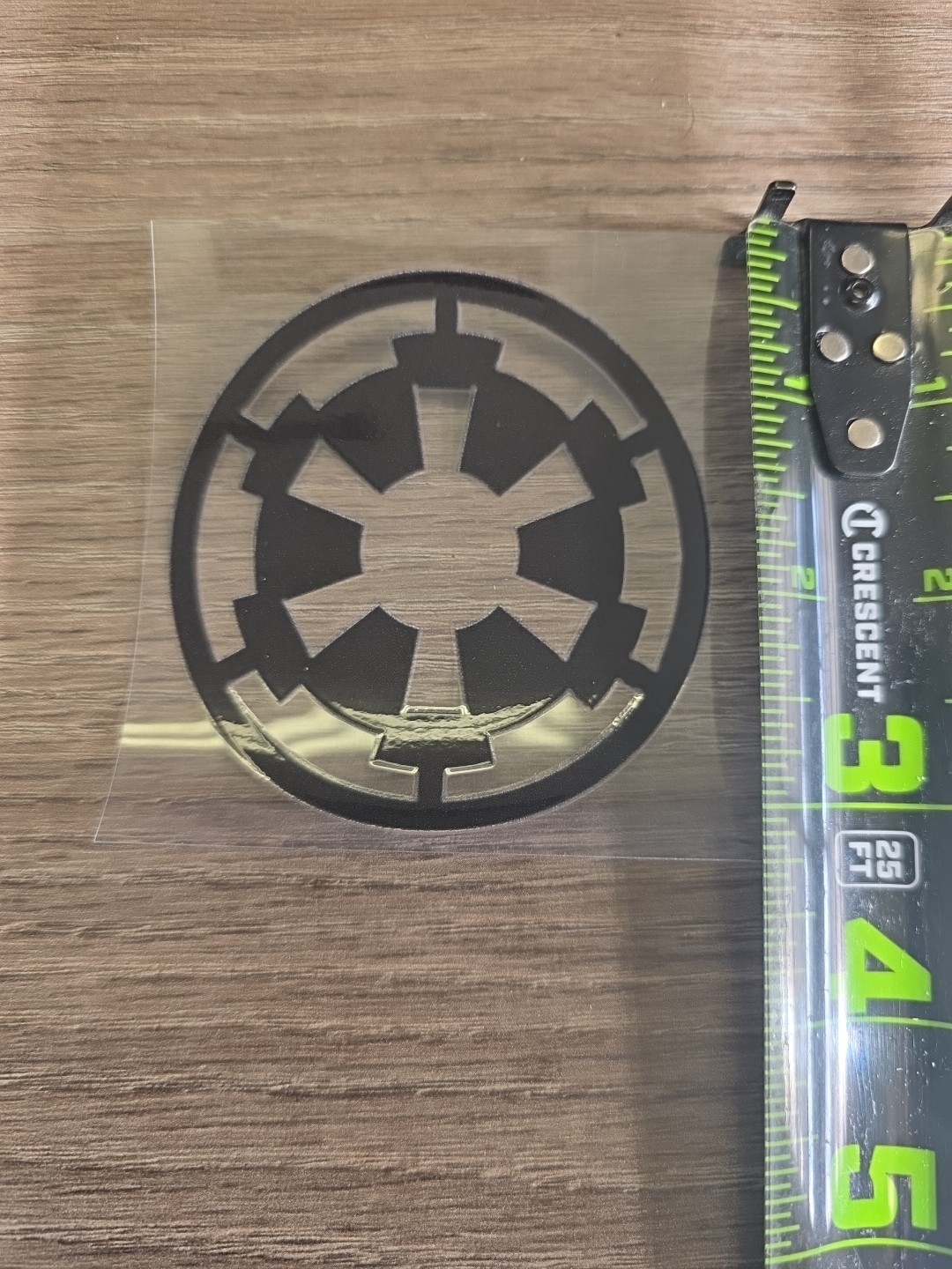 Galactic Empire Star Wars Black UVDTF Decal Made In USA Waterproof