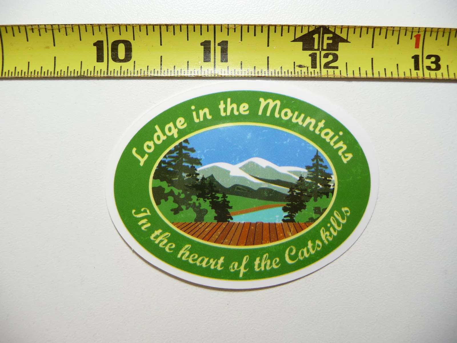 THE CATSKILLS NEW YORK CABIN SMALL STICKER DECAL TRAVEL VACATION ON HOLIDAY
