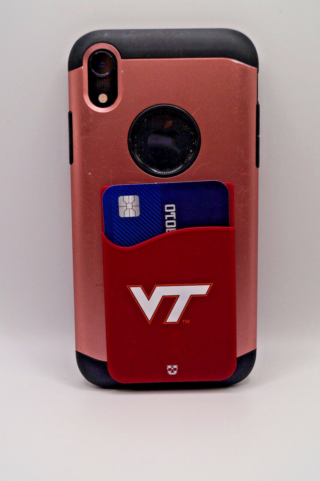 Universal Adhesive Pocket Stick On Phone Wallet Card Holder Virginia Tech