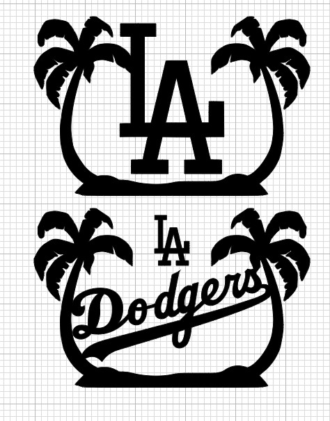 LA Dodgers Palm Trees vinyl Decal car truck suv windows bumper boards cups