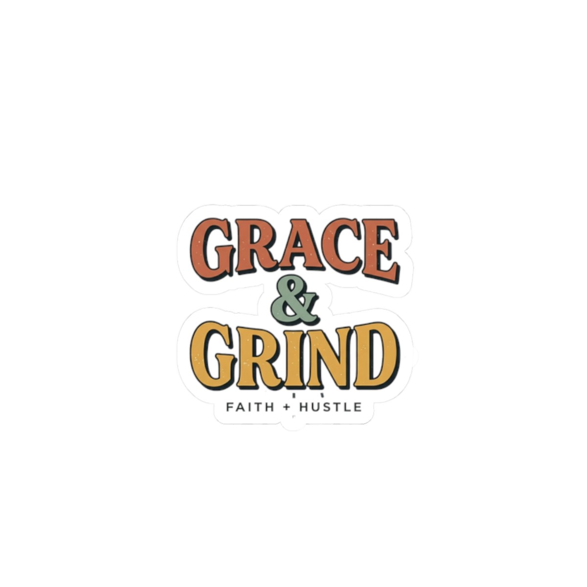 Grace & Grind Sticker | Vintage Faith Streetwear