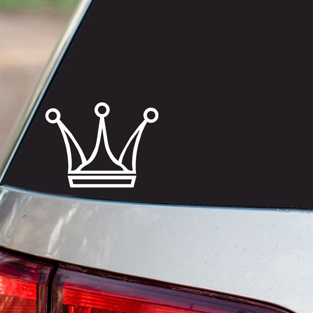 Crown Sticker Royalty Princess Queen S25 all chrome & regular vinyl colors