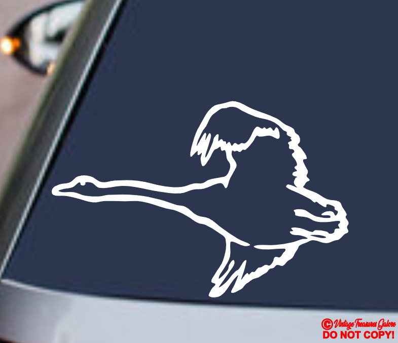 SNOW GOOSE BIRD Vinyl Decal Sticker Car Rear Window Wall Bumper AVIAN GEESE JDM