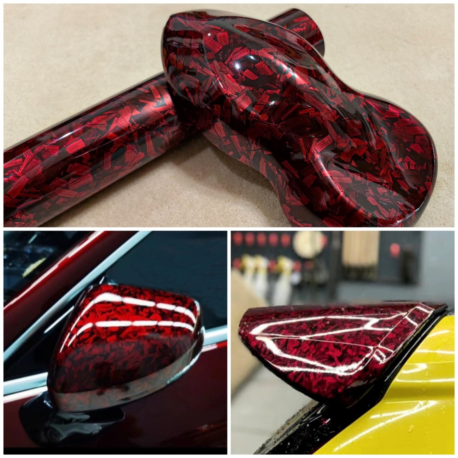 Forged Gloss Carbon Fiber Vinyl Wrap Roll Air Release Sticker Sheet Film for Car