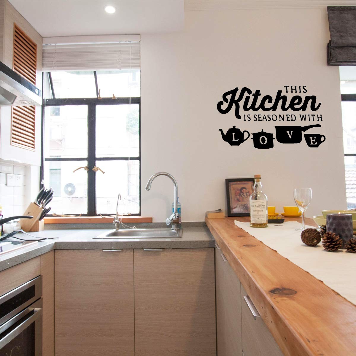 Kitchen Art Font Decorative Wall Stickers PVC Material Decals for Kitchen Wal…