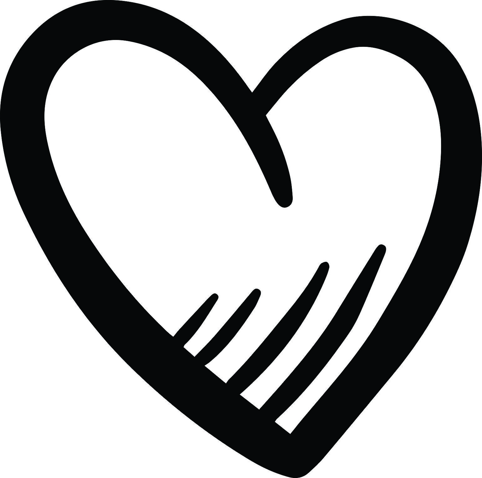 Heart Decal – Hand Drawn Style #2 Die Cut Vinyl Decal Graphic Transfer Sticker