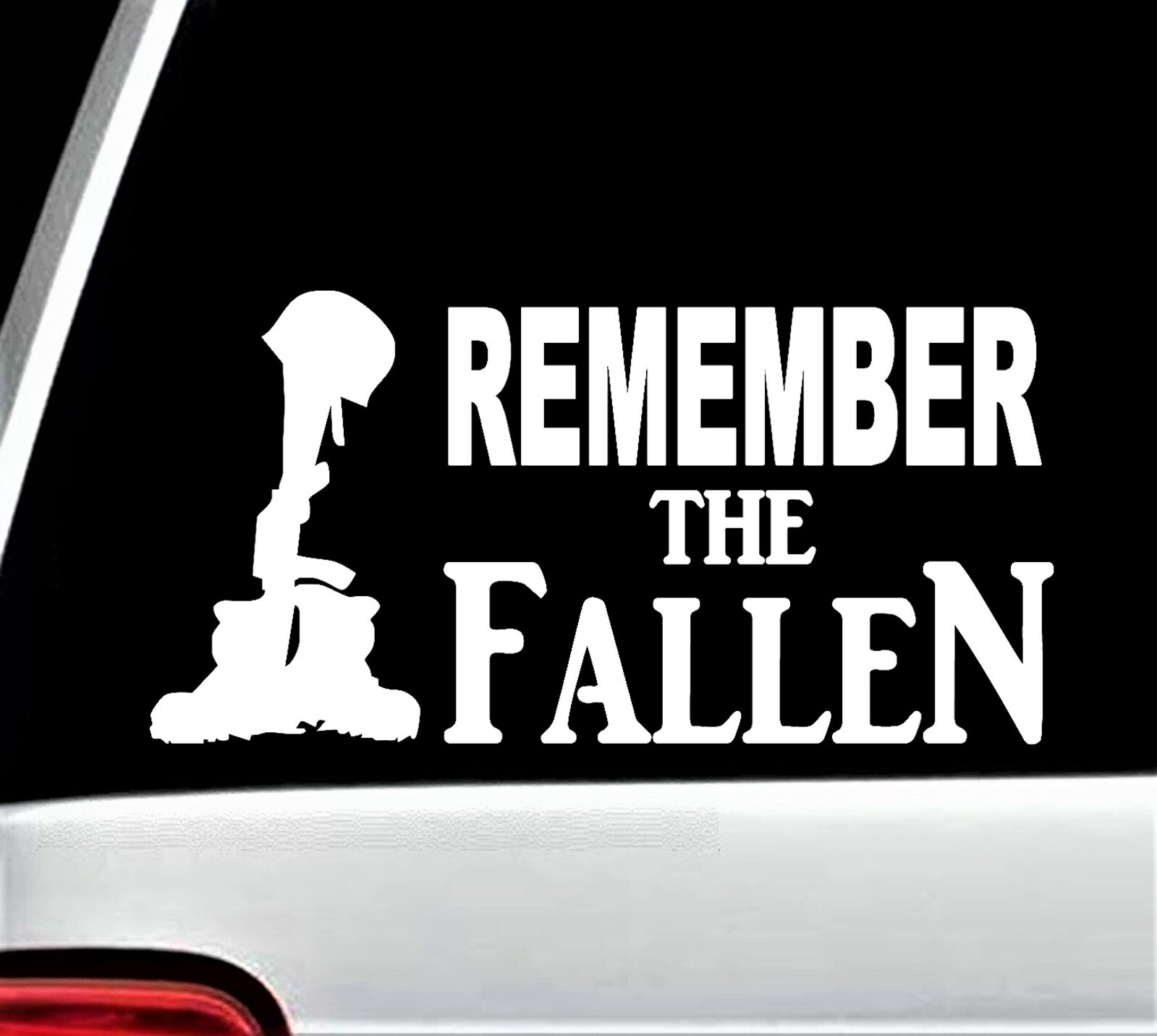 Remember The Fallen Soldier Decal Sticker Army Navy Air Force Marines Vet F1055