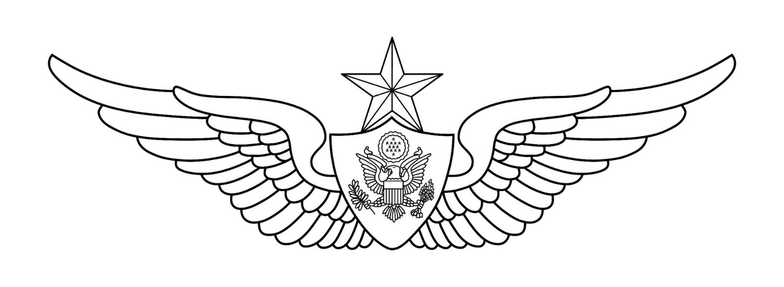 US Army Senior Aviation Badge, Transparent, Permanent Decal