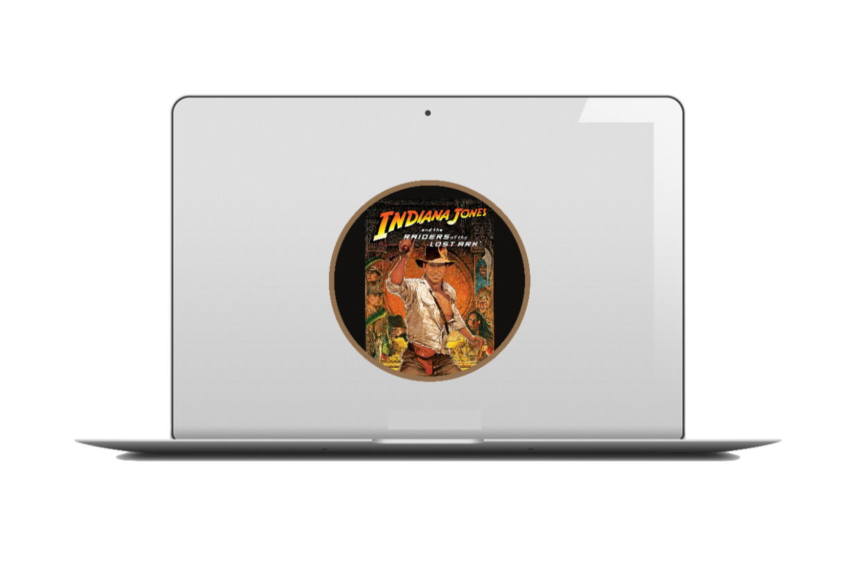 Movie – Indiana Jones – 4" Handmade Vinyl Decal Vehicle Laptop Cooler Cup 26-1