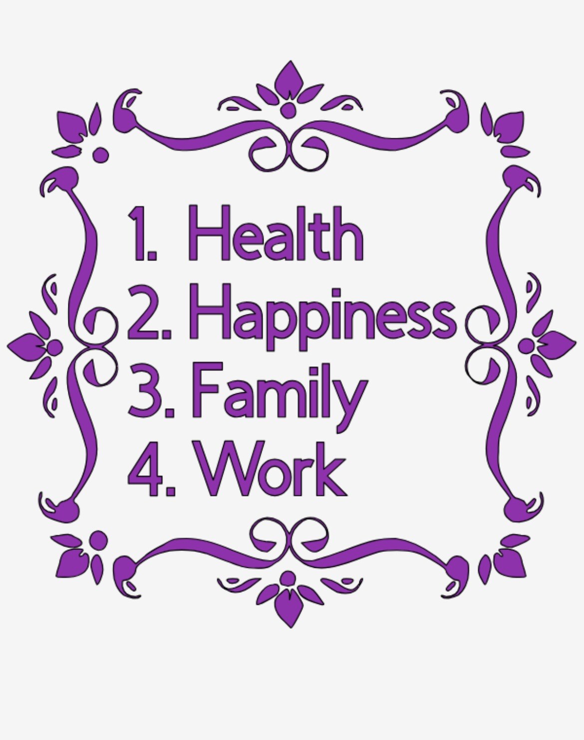 List Of What’s Important, Inspirational Wall Decal Sticker 7×7” Removable Vinyl