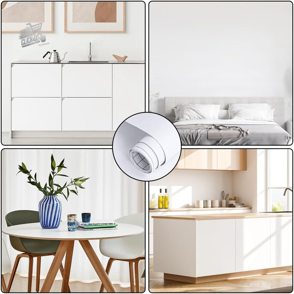 Matte Black Furniture Sticker Film Wallpaper Vinyl Kitchen Wardrobe Wall Stic