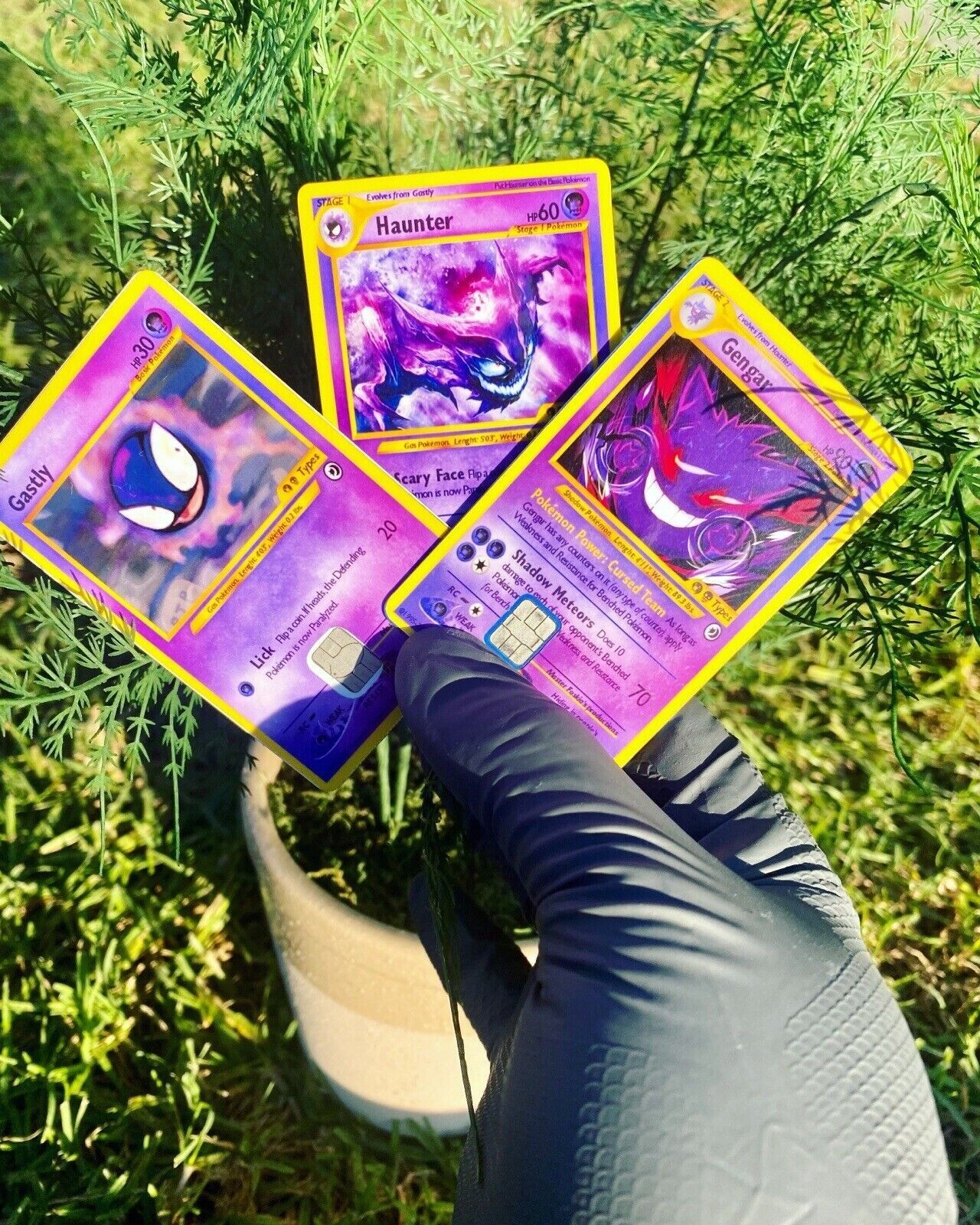 Pokemonster Gastly, Haunter, Gengar Vinyl Credit Card Skin Cover Sticker Decal