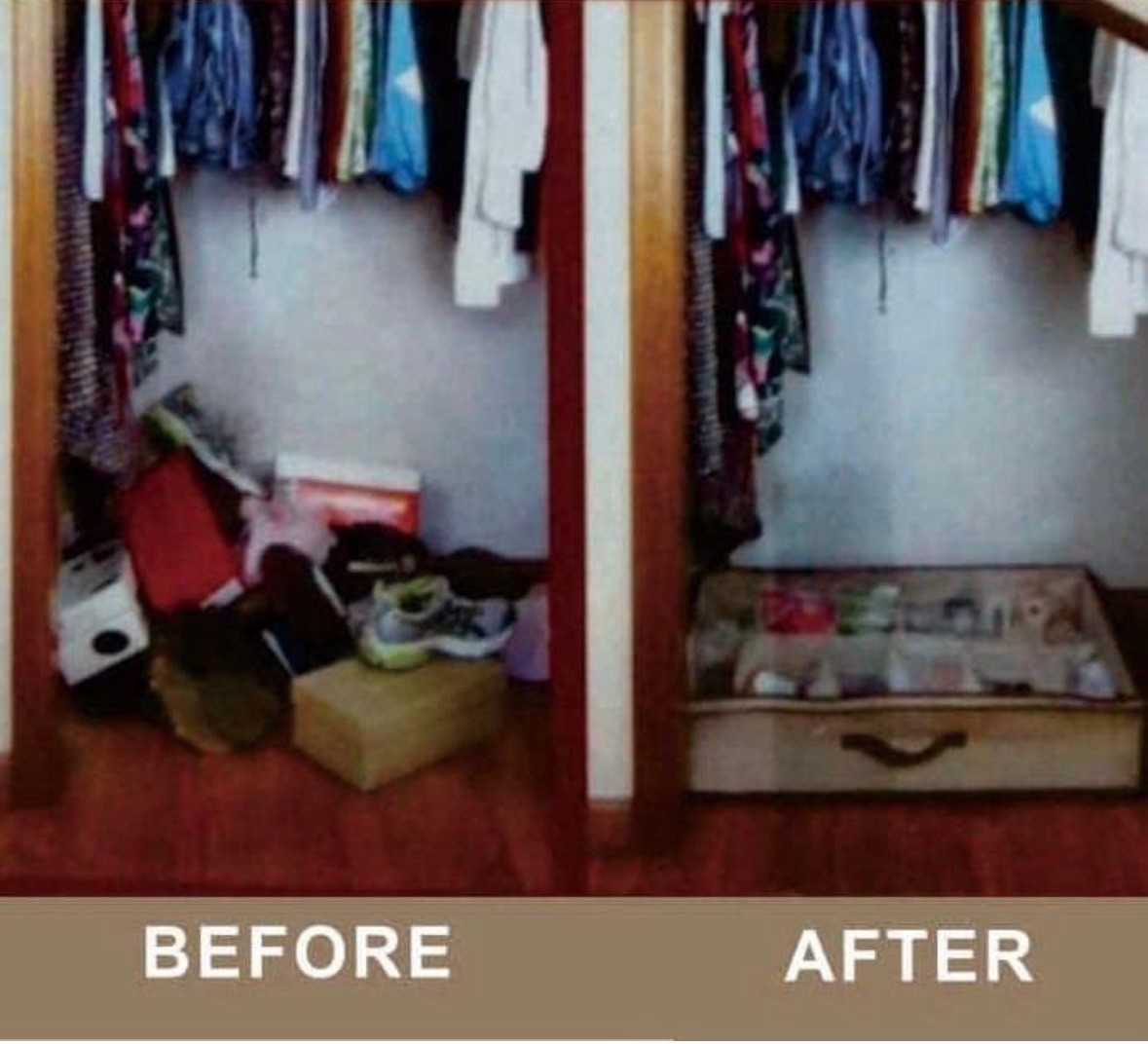 2 Pcs Ladies/kids Storage House Hold Shoe Under bed Foldable Closet organizer