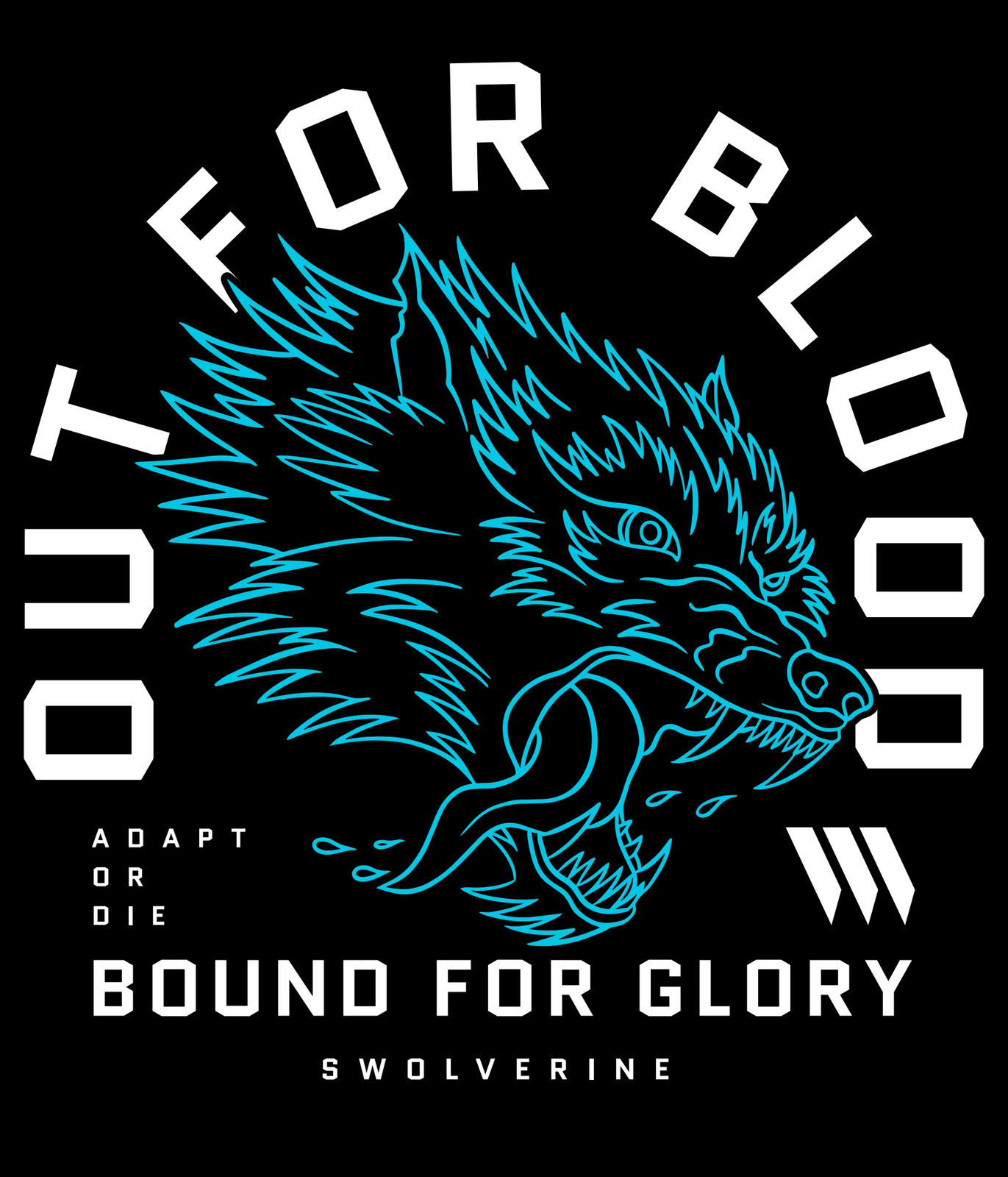 Out For Blood Sticker V1.0 – 2×2" Die-Cut Wolf Graphic | SwolverineV1.0 Sticker