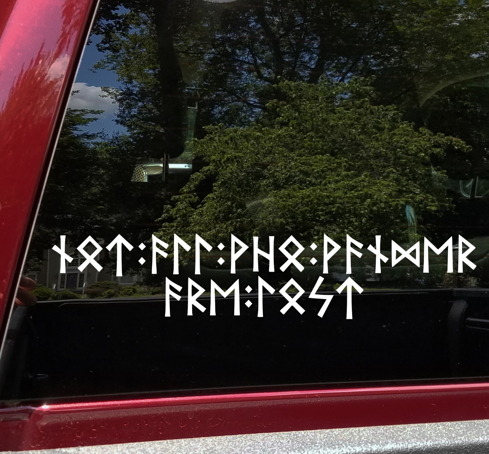 Not All Who Wander Are Lost in Viking Futhark Runes Vinyl Decal V2 Norse Nordic