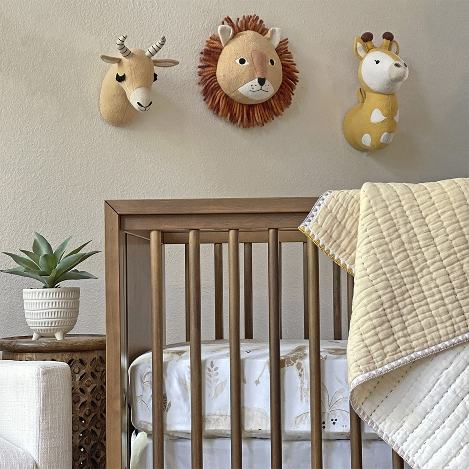 Safari Nursery Décor, Plush Animal Wall Décor for Boys and Girls, Antelope, 7…