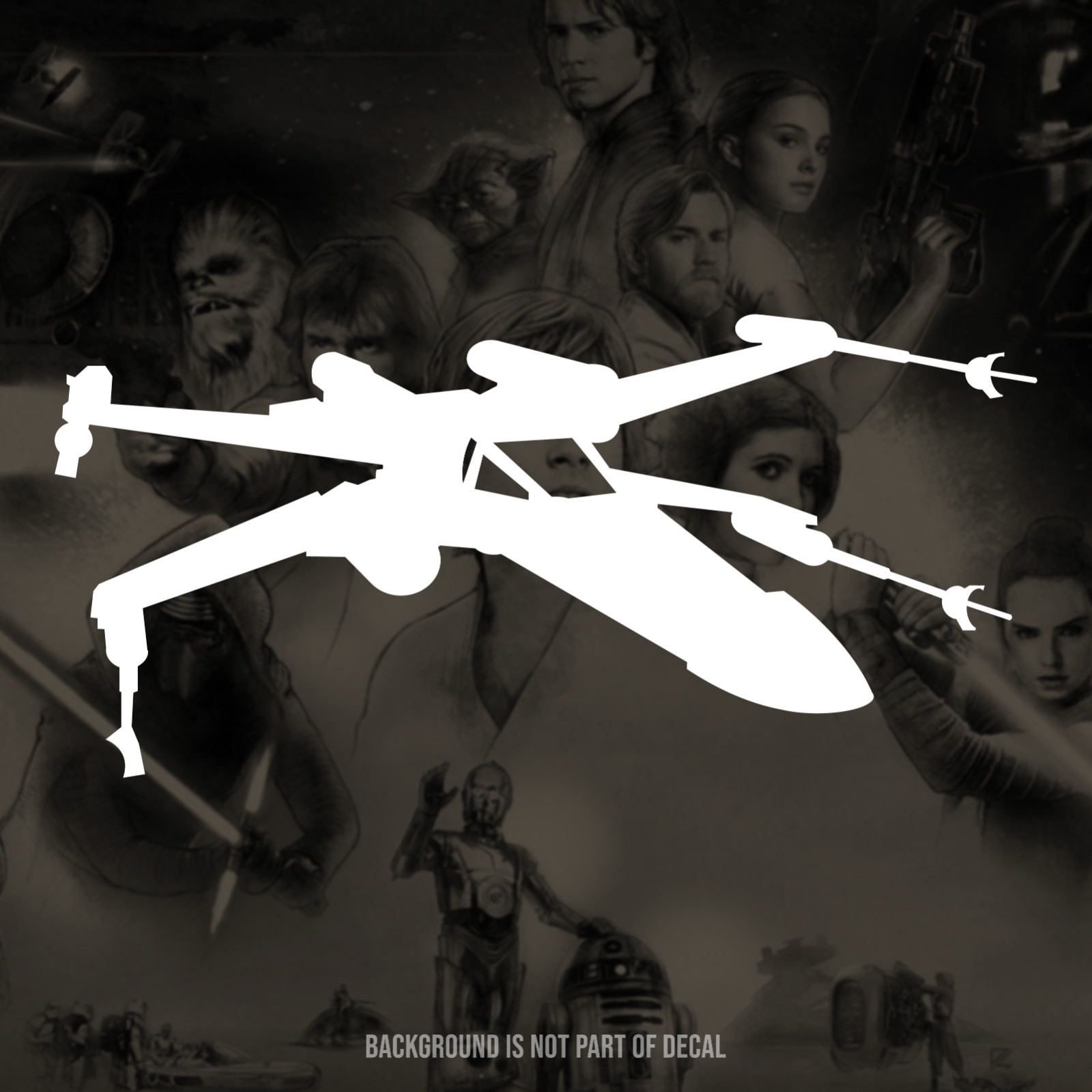 Star Wars Rebel X-Wing Fighter Vinyl Decal Sticker