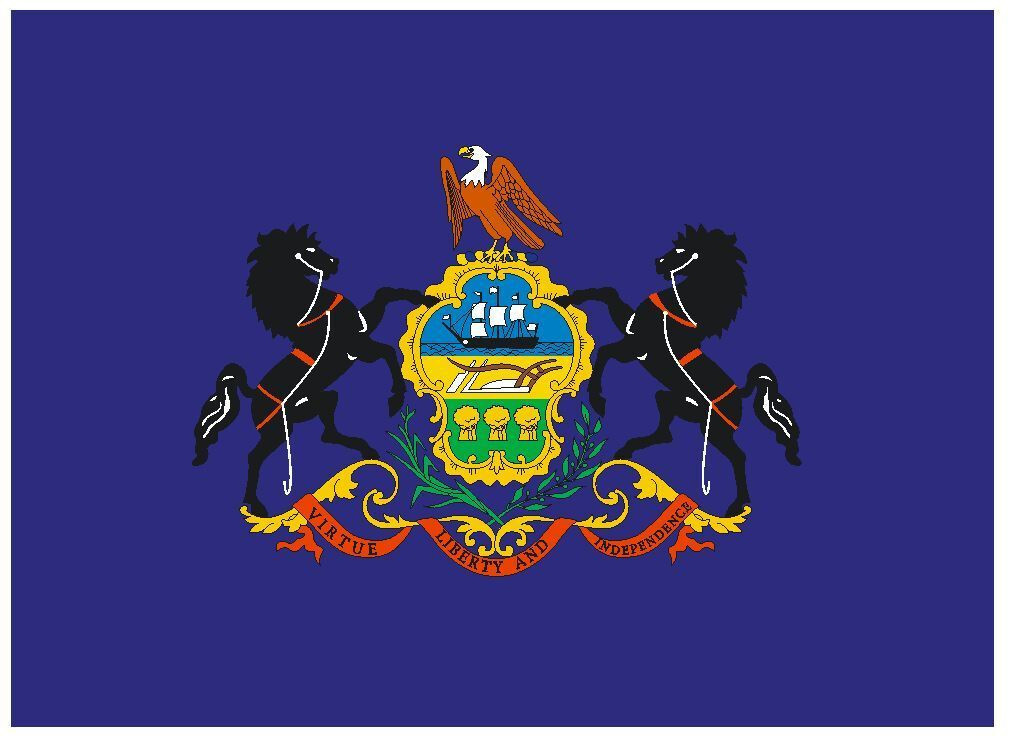 Pennsylvania State Flag Sticker Decal F390