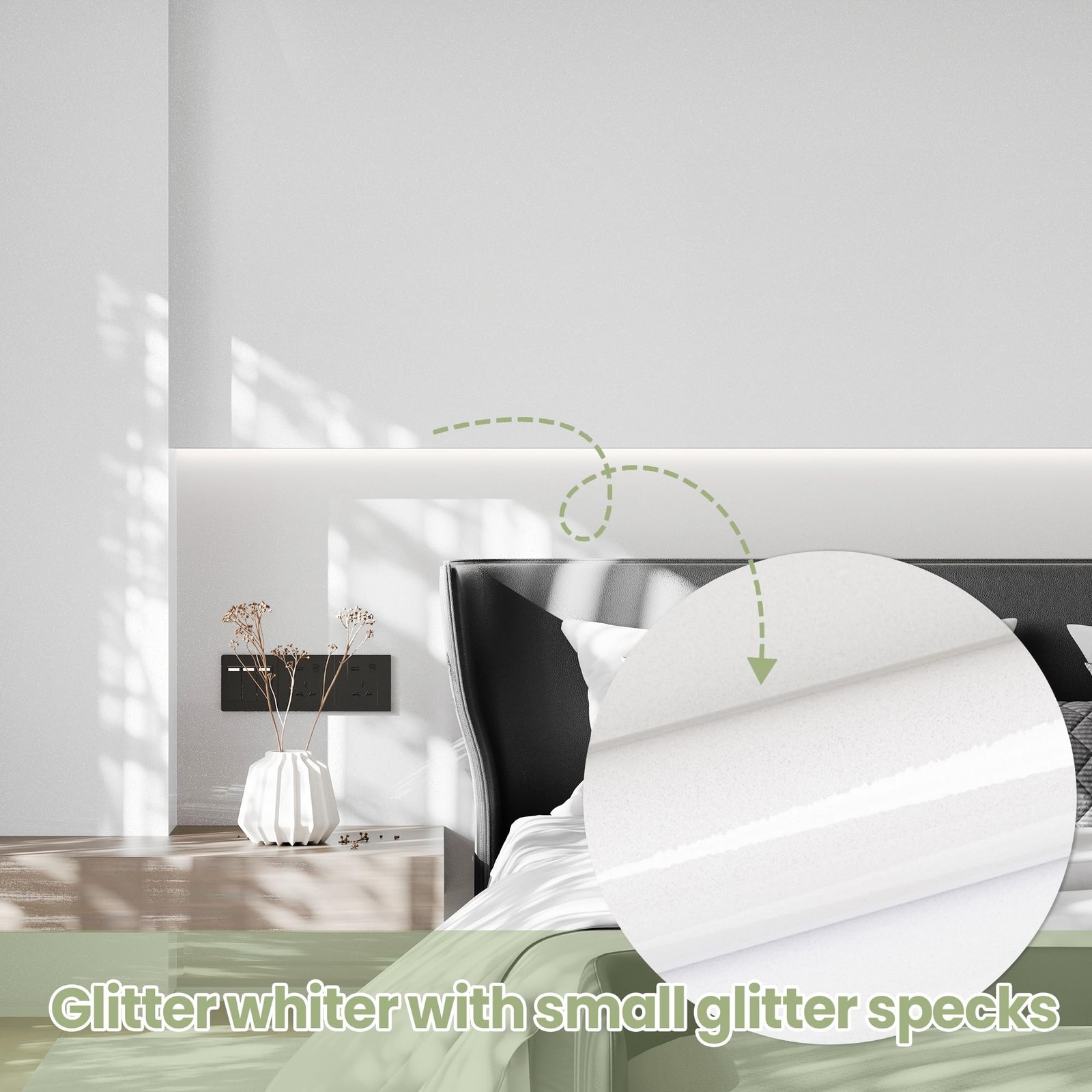 TANONE White Contact Paper Glossy Peel and Stick – White Wallpaper Self Adhes…