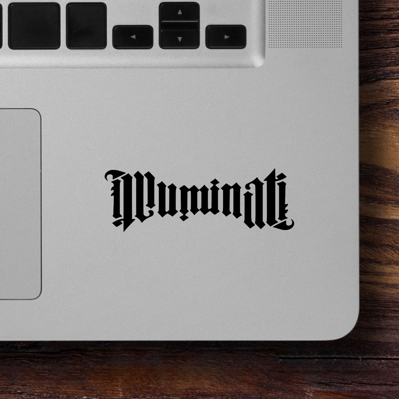 Illuminati Ambigram Vinyl Decal – Symmetrical Script Sticker Esoteric Symbol Art