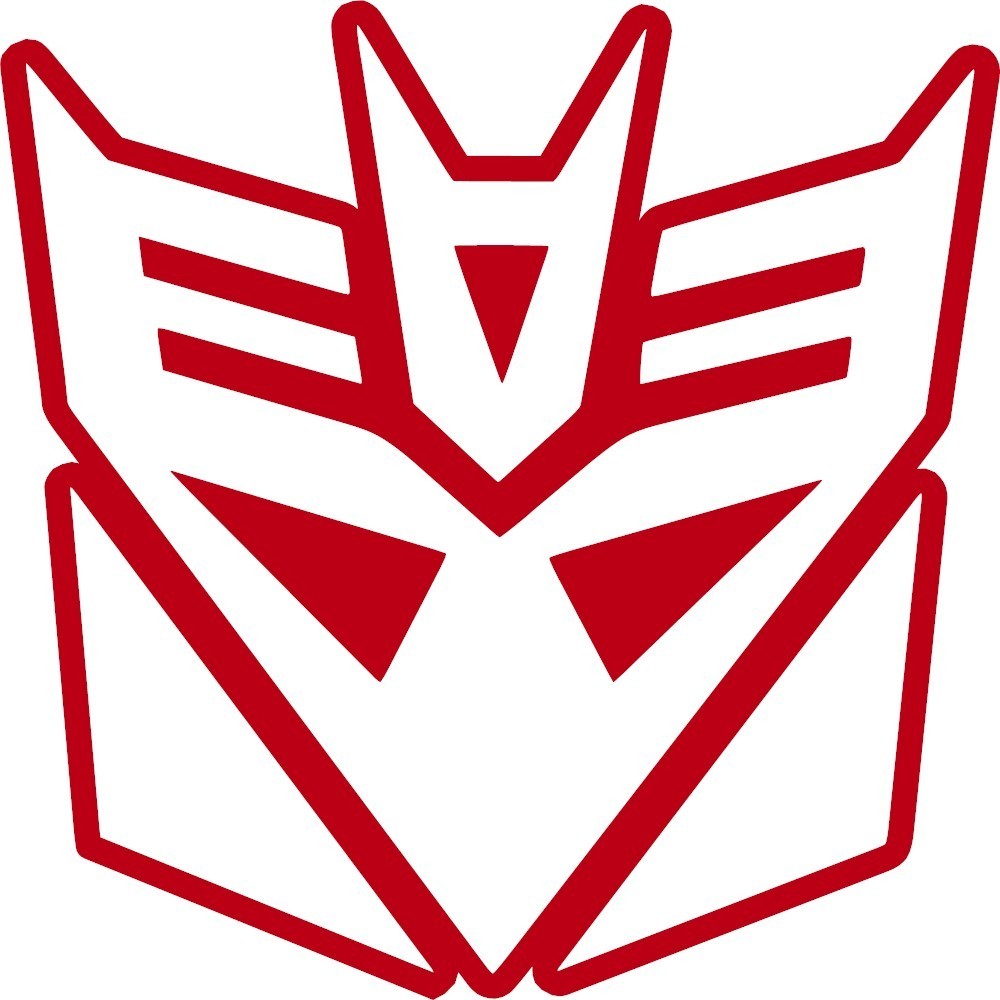 Outlined Transformers Decepticon Decal Vinyl Sticker laptop helmet window wall