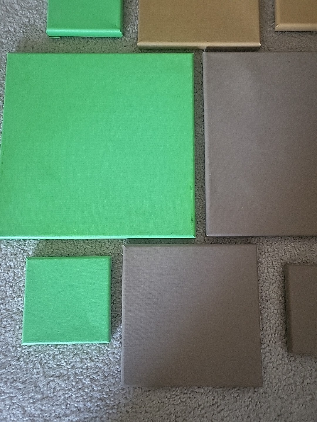 Mindcraft Set of 8 Vinyl Wall Decor Picture Squares Lg Green One Has Minor Mars