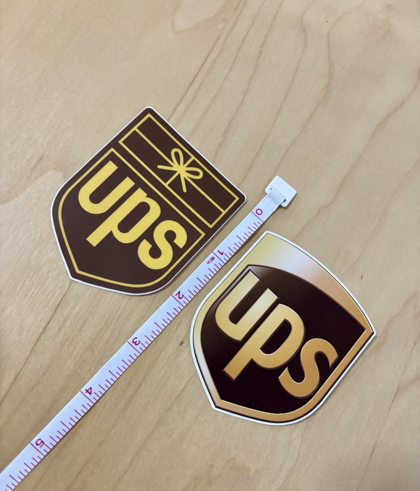 2 PCS UPS Vintage United Parcel Postal Service Vinyl Decal Sticker 3" USA