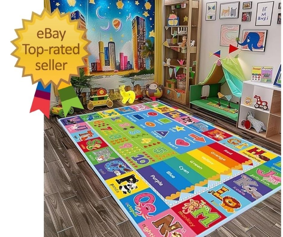 ABC Carpet,Kids Carpet for Playroom, Classroom Floor Play Mat for Kids,Presch…