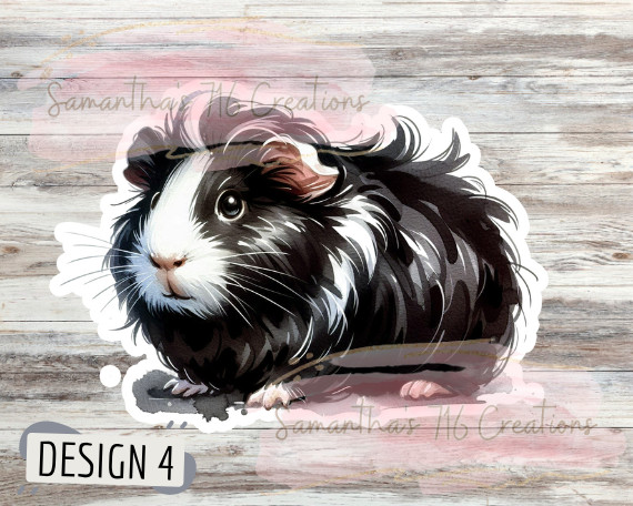 Guinea Pigs Vinyl Stickers 3" For Laptops, Cups, Etc. Indoor, Water Resistant
