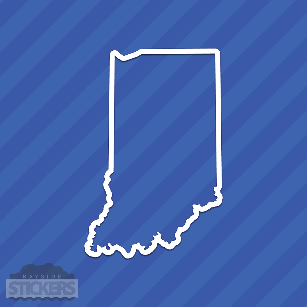 Indiana IN State Outline Vinyl Decal Sticker