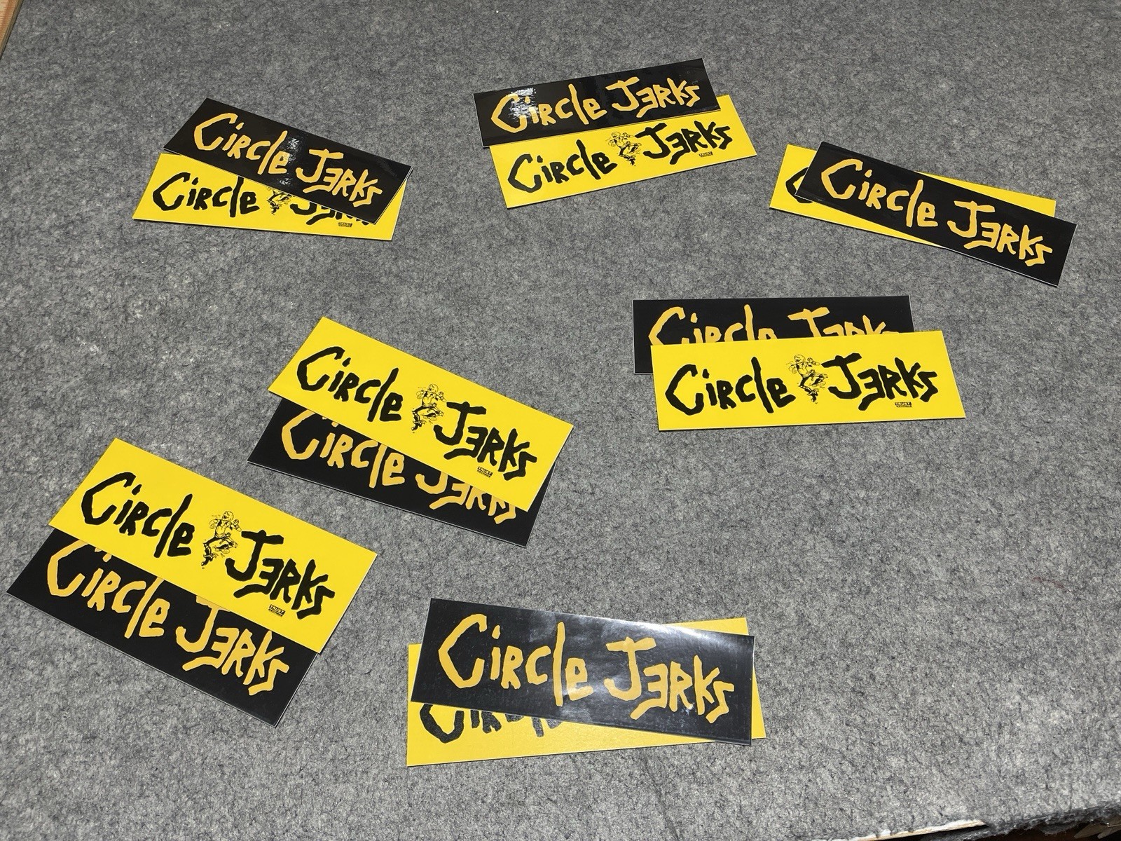 2x Punk Rock Sticker Pack CIRCLE JERKS Hardcore Yellow Black Band Official Merch