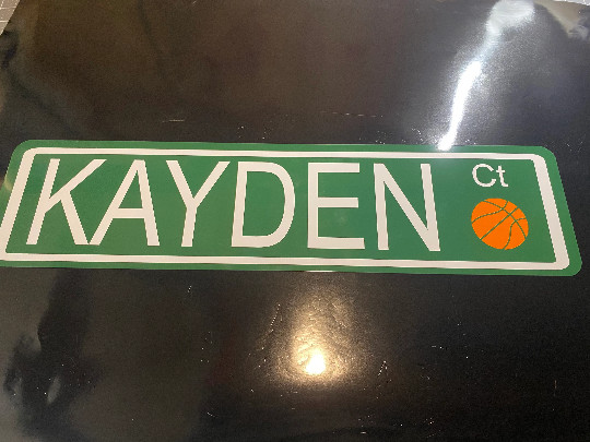 Custom Steel 6"X24" Street Sign with Icon, Your Choice Background
