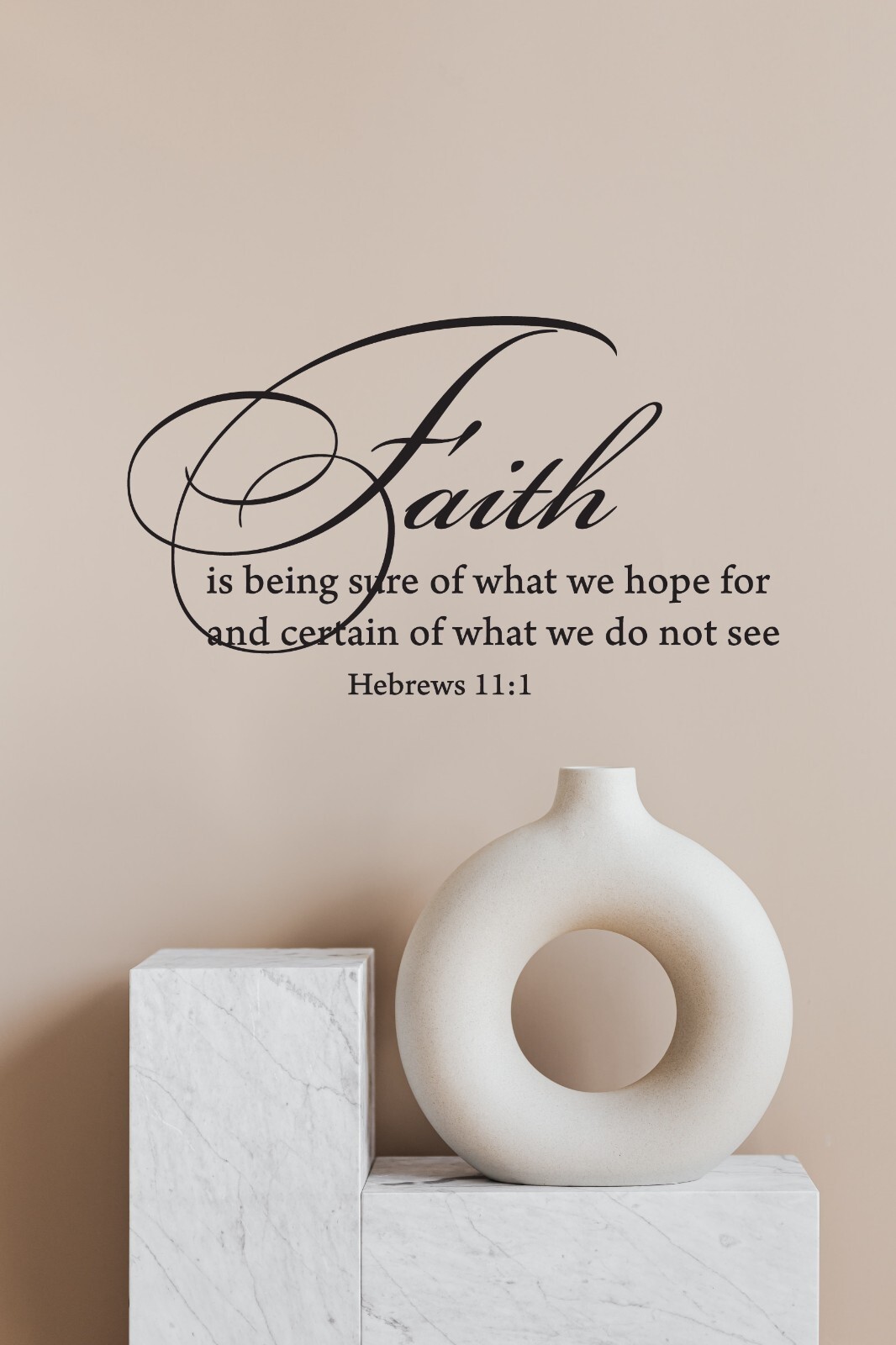 Hebrews 11:1 Faith Wall Decal Inspirational Bible Verse Vinyl Sticker for Home