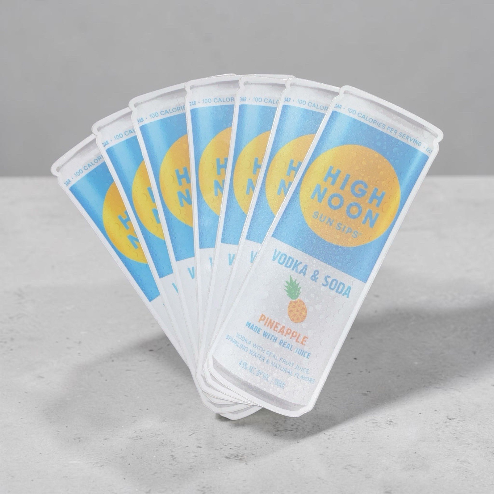 High Noon Pineapple Vinyl Sticker Decal 7 Inches X 2.5 Inches