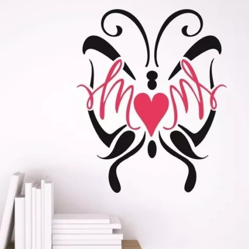 Large MOM butterfly Wall Decal 29” X 29”, New & Sealed in a Heavy Cardboard Tube