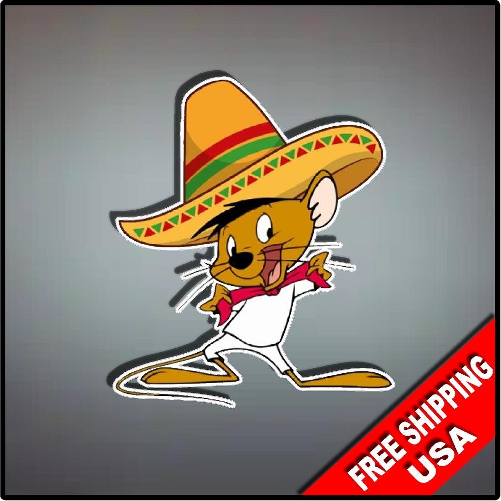 Speedy Gonzalez Vinyl Decal Sticker 4.5" x 4" Cartoon Nostalgic Looney Tunes