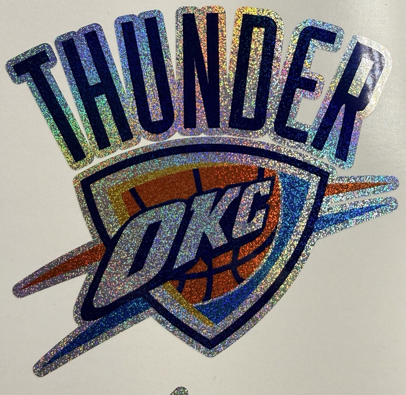 OKC Thunder Oklahoma City Holographic Tiny Sparkle Vinyl Decal