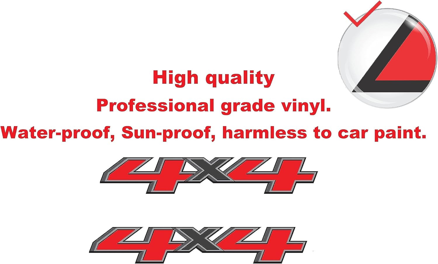 Set of 2 PCS 4X4 Decals Stickers Compatible with 2014-2018 Chevy Silverado Sierr