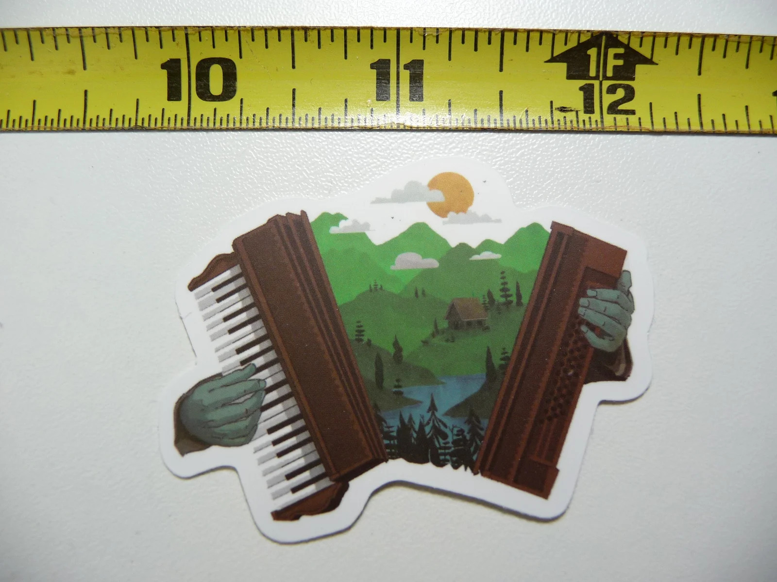 MUSICAL SCENE NATURE SMALL STICKER DECAL HIKING CAMPING WOODS NATURE HIKE