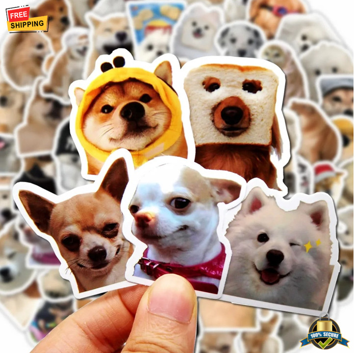 100pcs Funny Dog Cartoon Stickers Cute Decals for Kids & Daily Decor