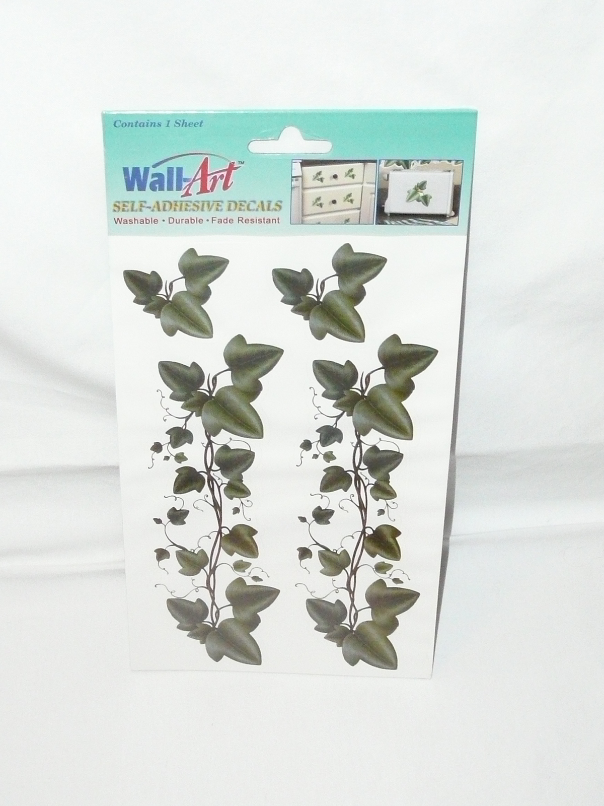 Wall Art Self Adhesive Decals Green Ivy Washable Fade Resistant New Arts Craft